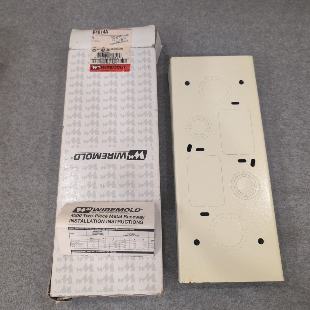 Wiremold V4014A Wall Box Connector for 4000 Series Metal Raceway Ivory Finish - Picture 1 of 5